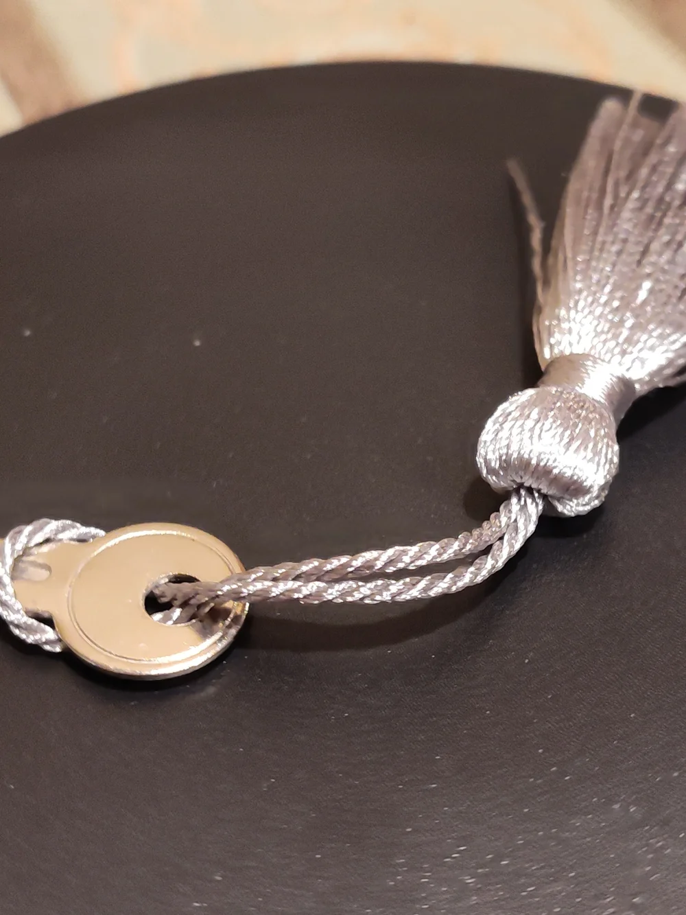 Silver Tassel Key Charm Necklace - Women's Accessory